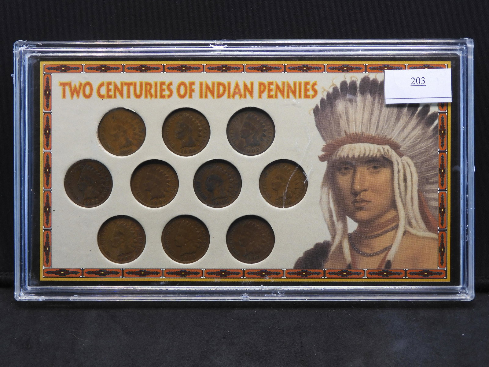 Two Centuries of Indian Pennies - 10 Indian Cents (1 of 4)