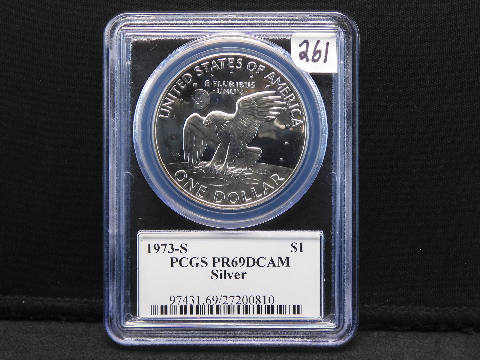 1973-S PCGS PR69 DCAM Eisenhower Ike Silver Dollar - 40th Anniversary (1 of 4)