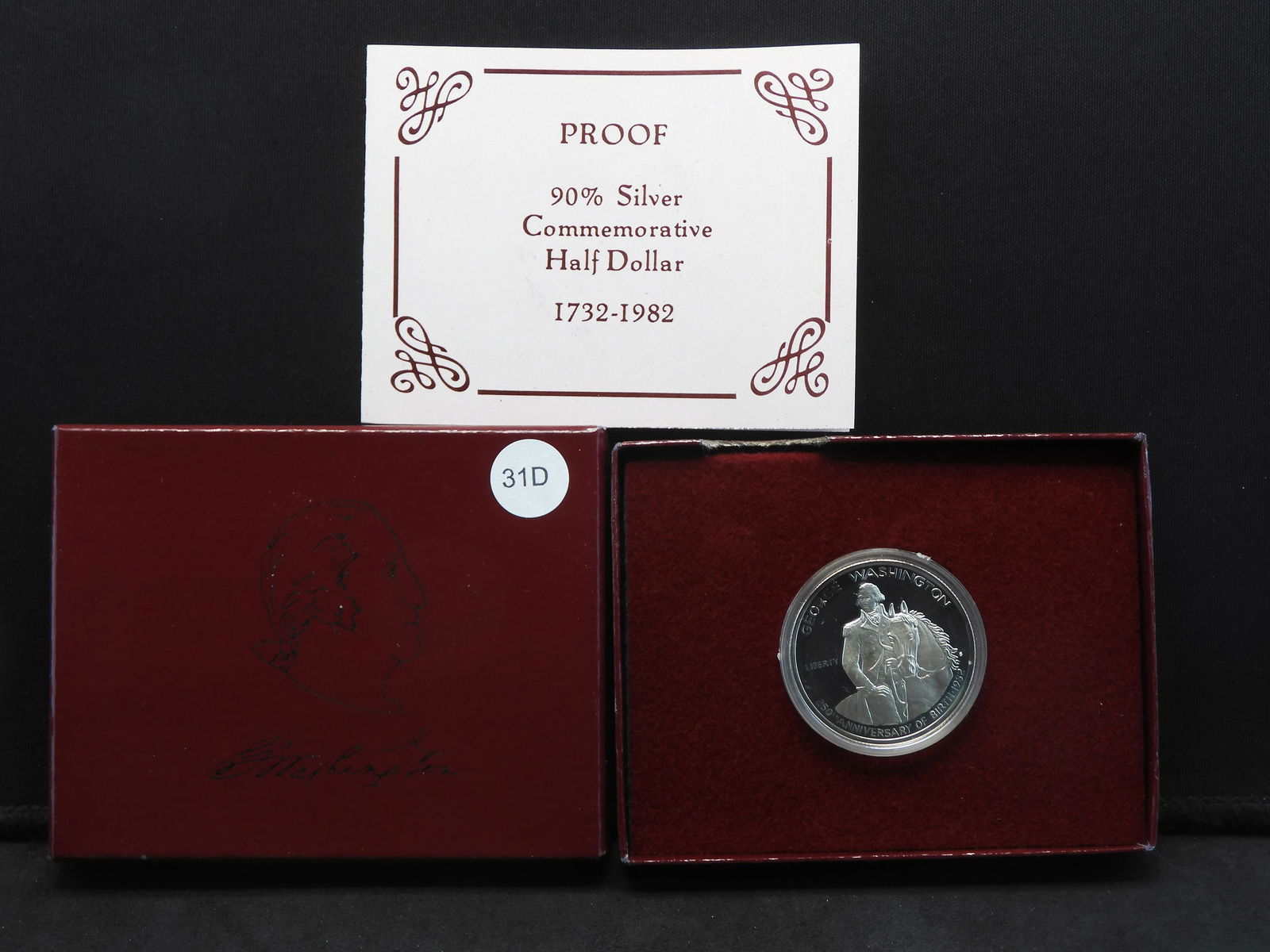 1982 -S George Washington Commemorative Silver Proof Half Dollar (1 of 4)