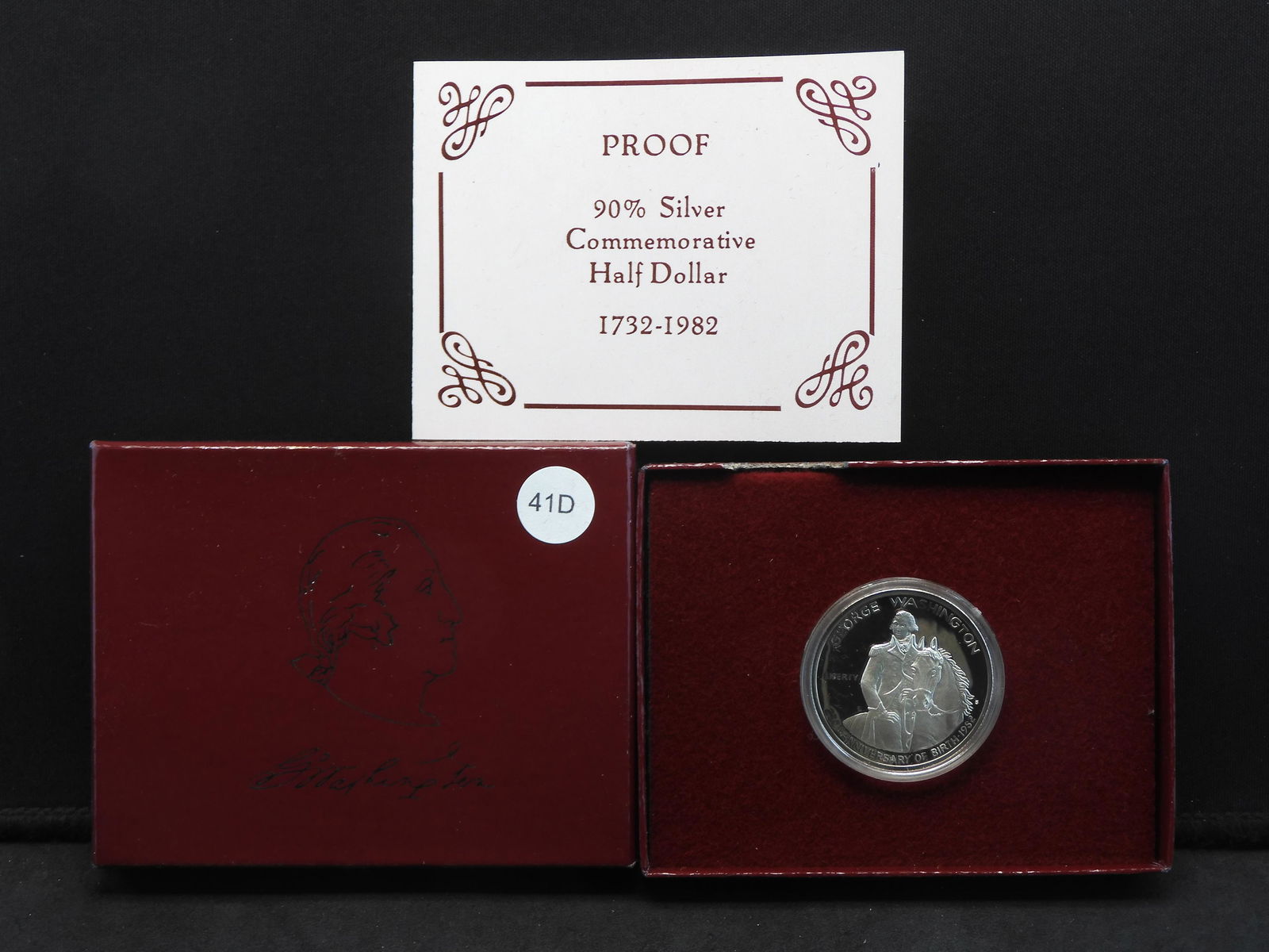 1982 -S George Washington Commemorative Silver Proof Half Dollar (1 of 4)