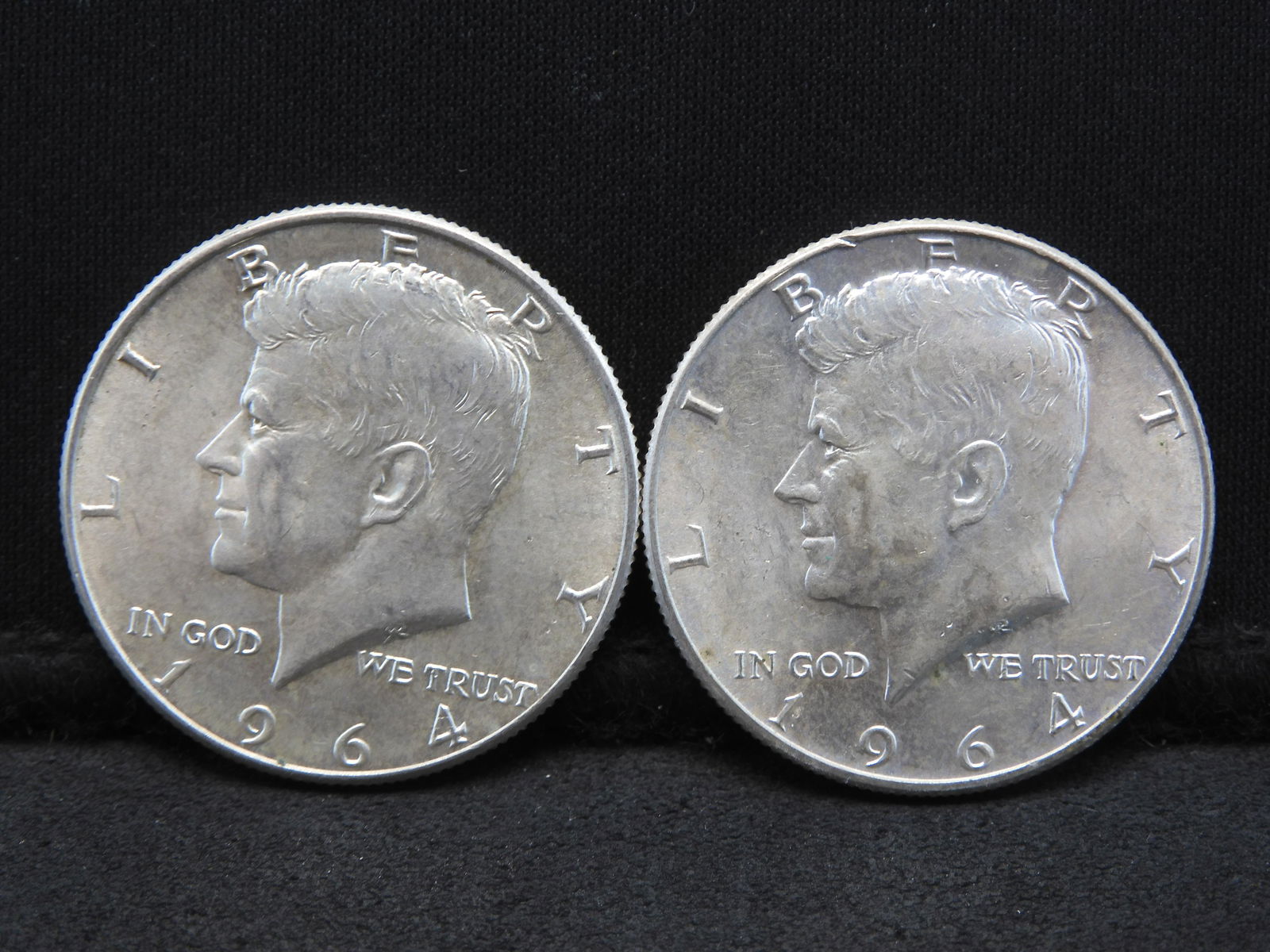 Two 1964-D 90% Silver Kennedy Half Dollars (1 of 2)