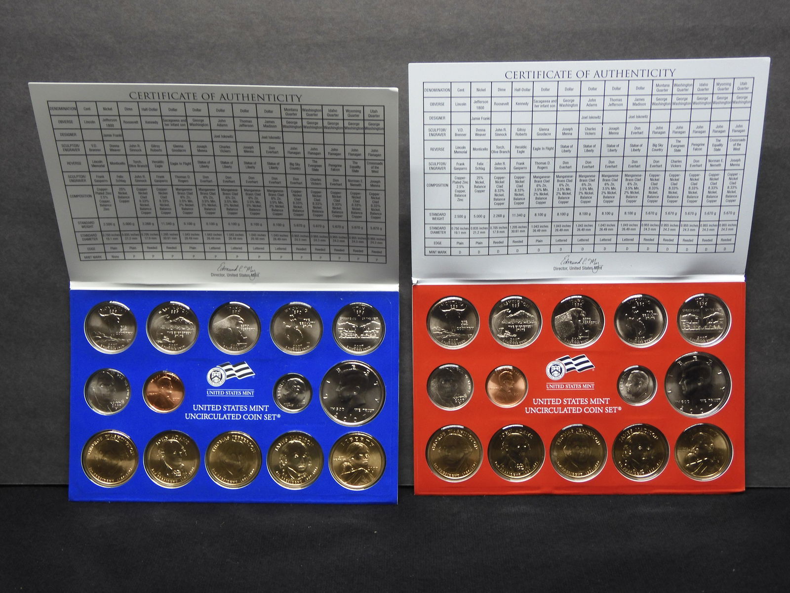 2007 P/D 28 Coin US Mint Set.  GEM BU. Face Value $13.82 (1 of 7)