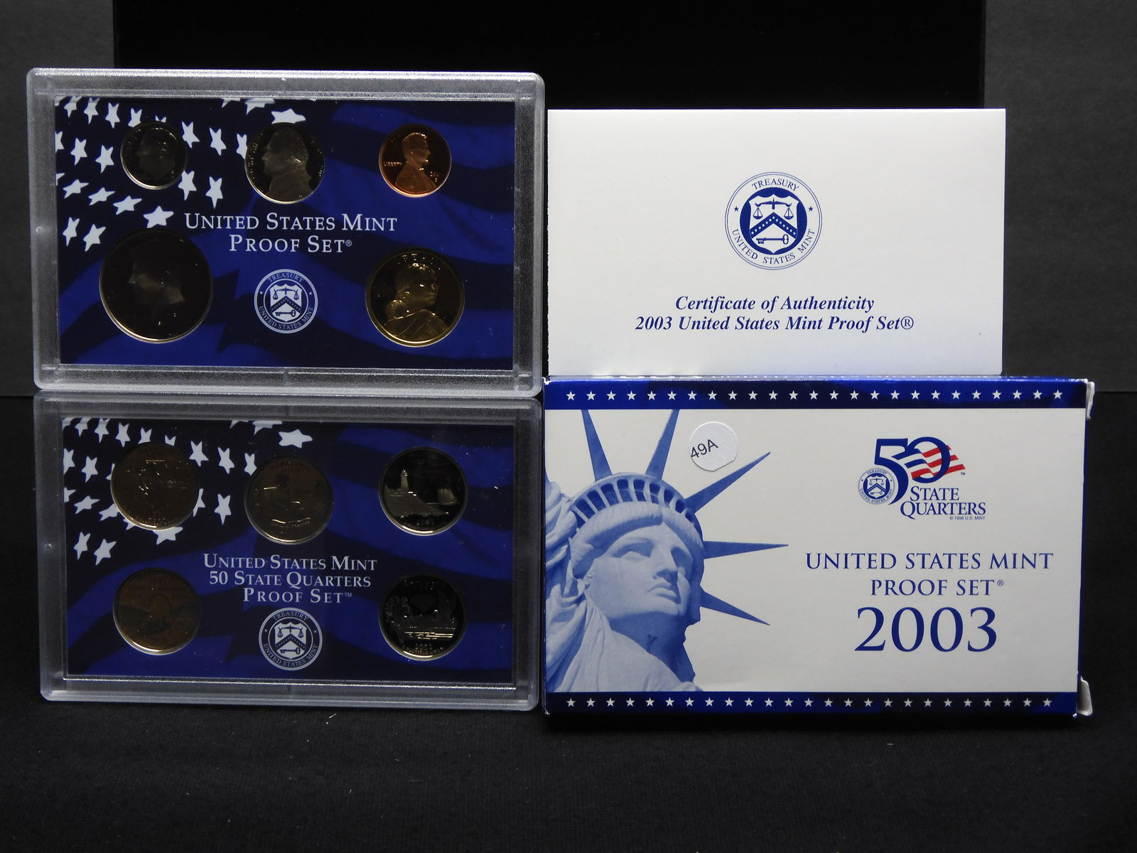 (10) Coin 2003-S Clad Proof Set in original box.  Includes the Sacajawea Dollar and state quarters. (1 of 7)