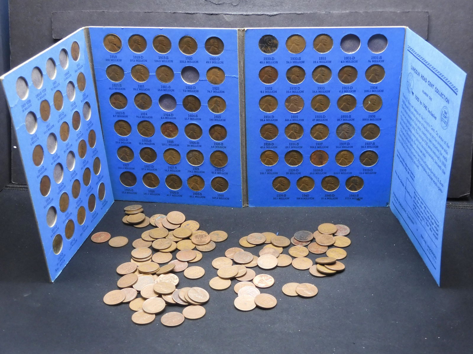 (2) 1909-1940 Lincoln Head Cent Whitman Collection Books - Many Early Low Mintage Dates + 100 (1 of 14)