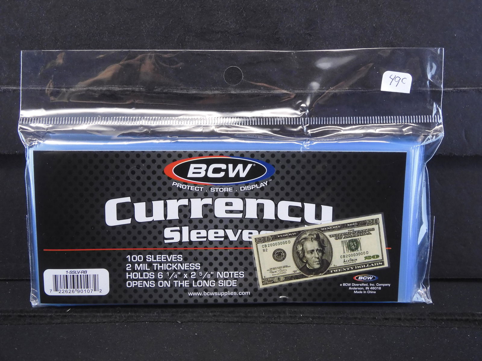 100 CURRENCY SLEEVES, NEW/SEALED (1 of 2)
