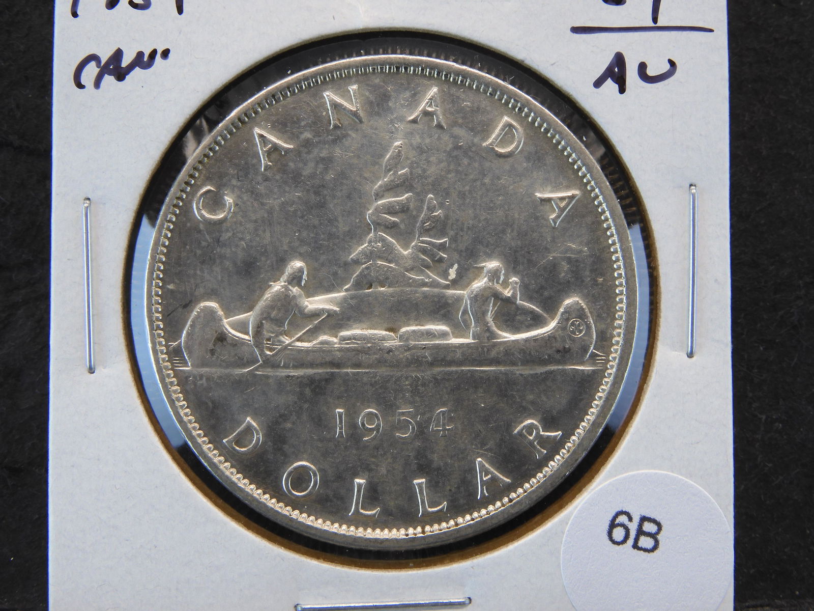 1954 Canada $1.  AU. (1 of 3)