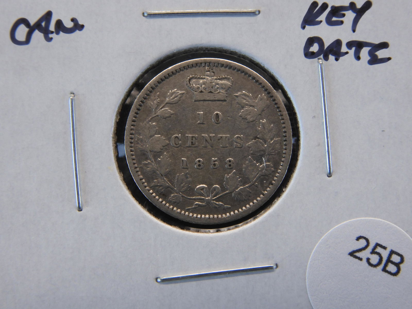 1858 Canada 10c.  Key Date. (1 of 3)
