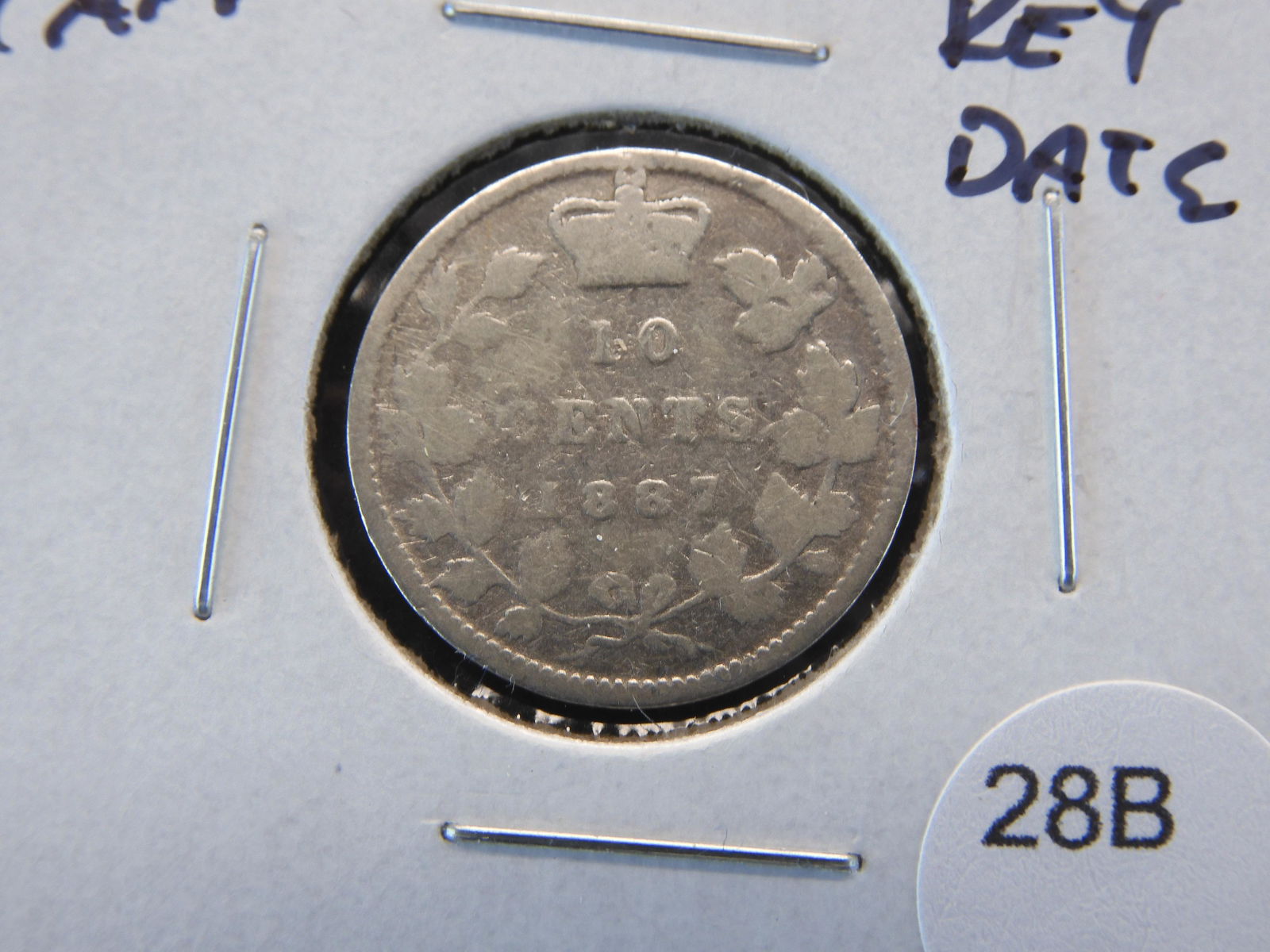 1887 Canada 10c.  Key Date. (1 of 3)