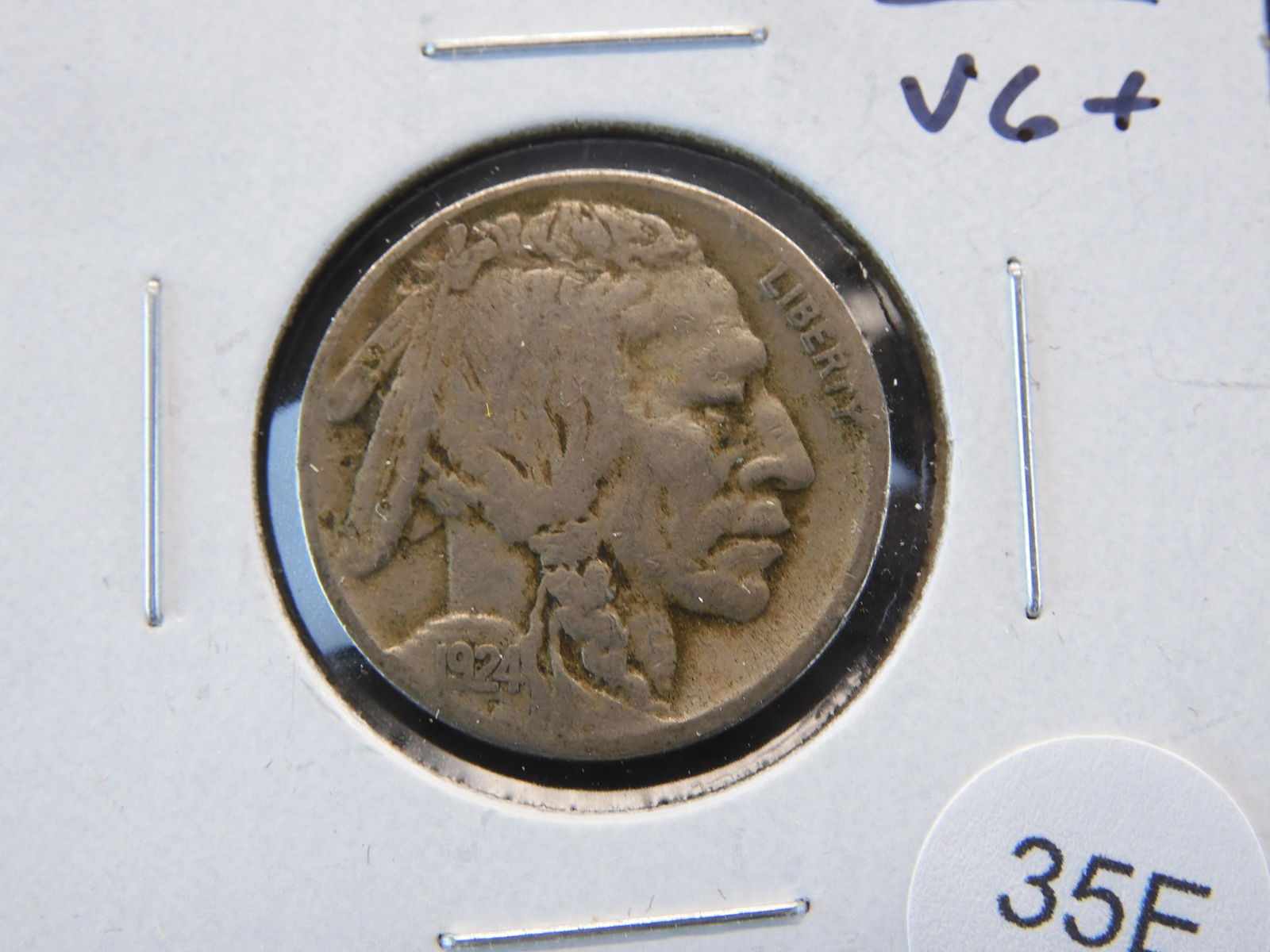 1924-S Buffalo 5c.  VG+. (1 of 3)