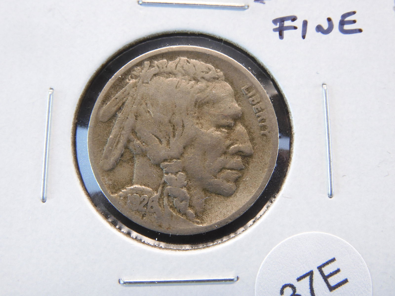 1926-D Buffalo 5c.  Fine. (1 of 3)