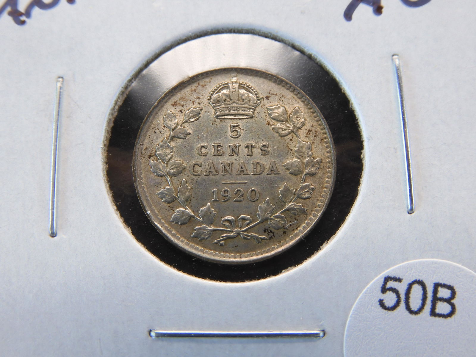 1920 Canada 5c.  AU. (1 of 3)