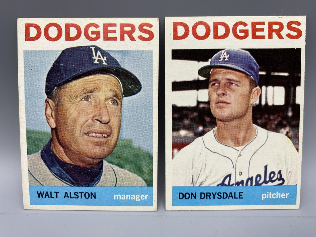 1964 Topps Walt Alston #101 & Don Drysdale #120: 1964 Topps Walt Alston #101 & Don Drysdale #120