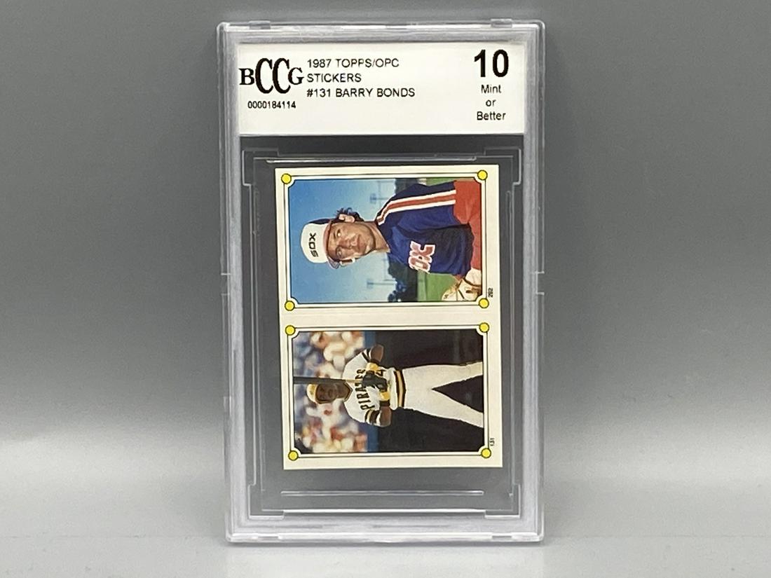 1987 Topps/OPC Barry Bonds Sticker RC #131 BCCG 10 (1 of 2)