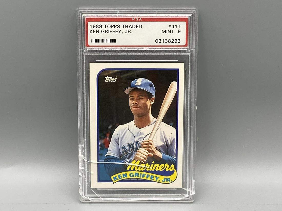 1989 Topps Traded Ken Griffey Jr. RC #41T PSA Mint 9 - Slab Is Cracked (1 of 2)