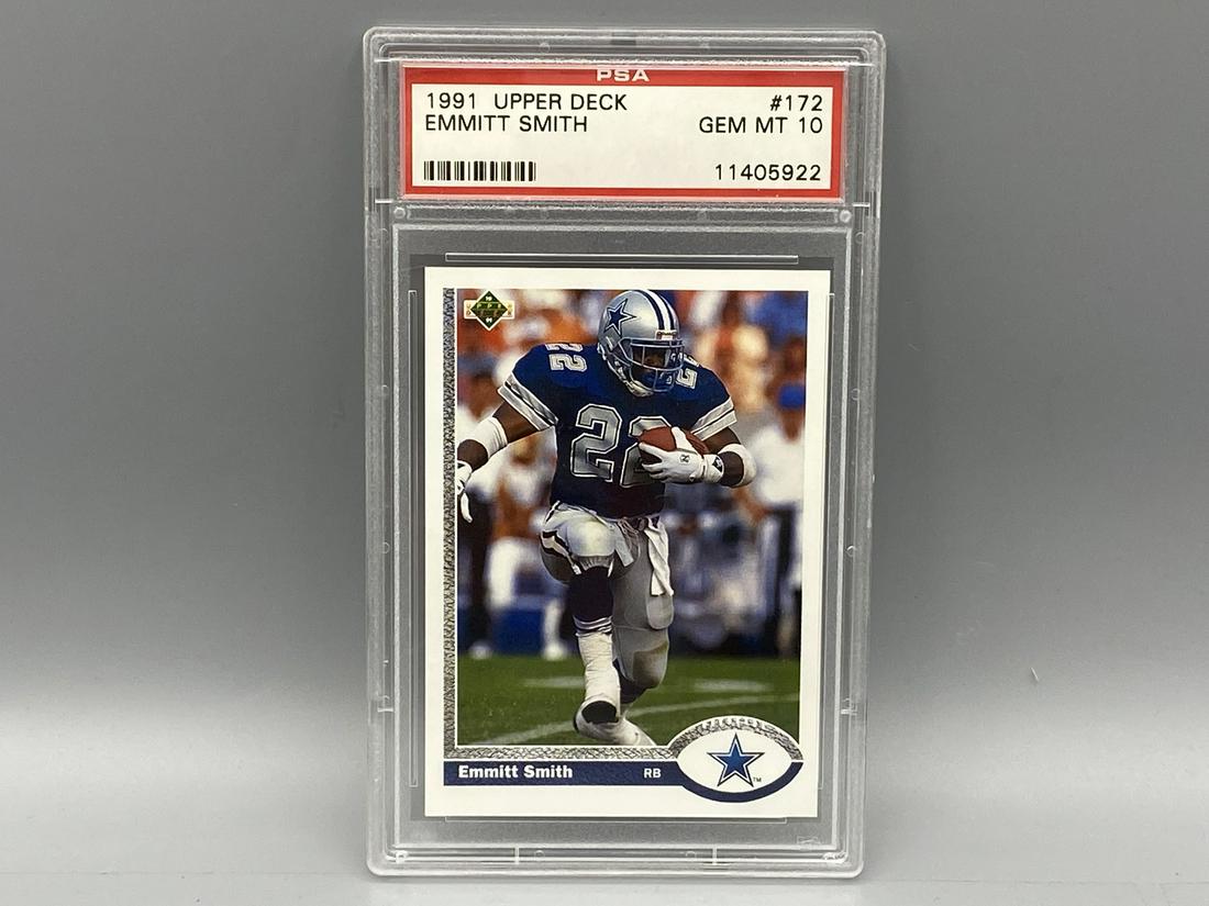 1991 Upper Deck Emmitt Smith #172 PSA Gem Mint 10 (1 of 2)