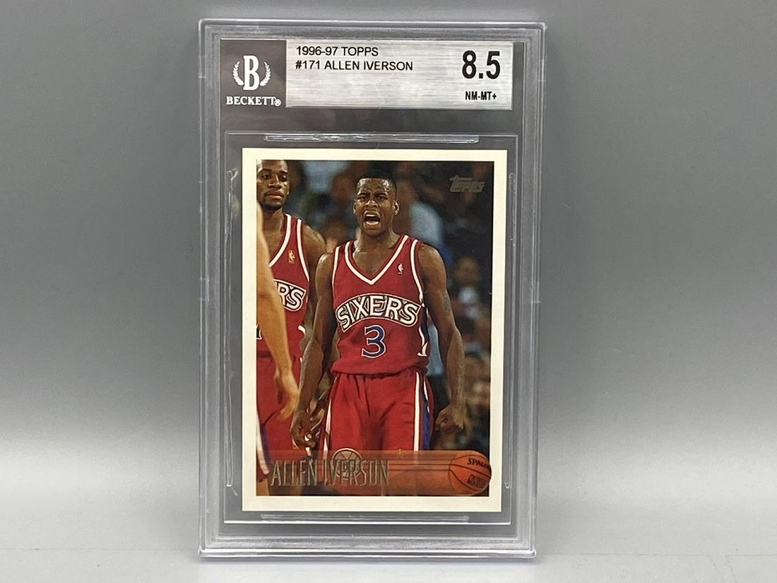 1996-97 Topps Allen Iverson RC #171 BGS NM-MT+ 8.5 (1 of 2)
