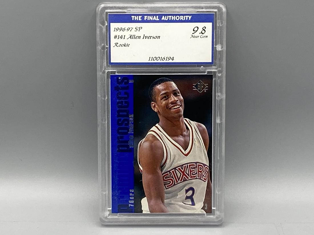 1996-97 SP Allen Iverson RC #141 Final Authority Grading 9.8 (1 of 2)