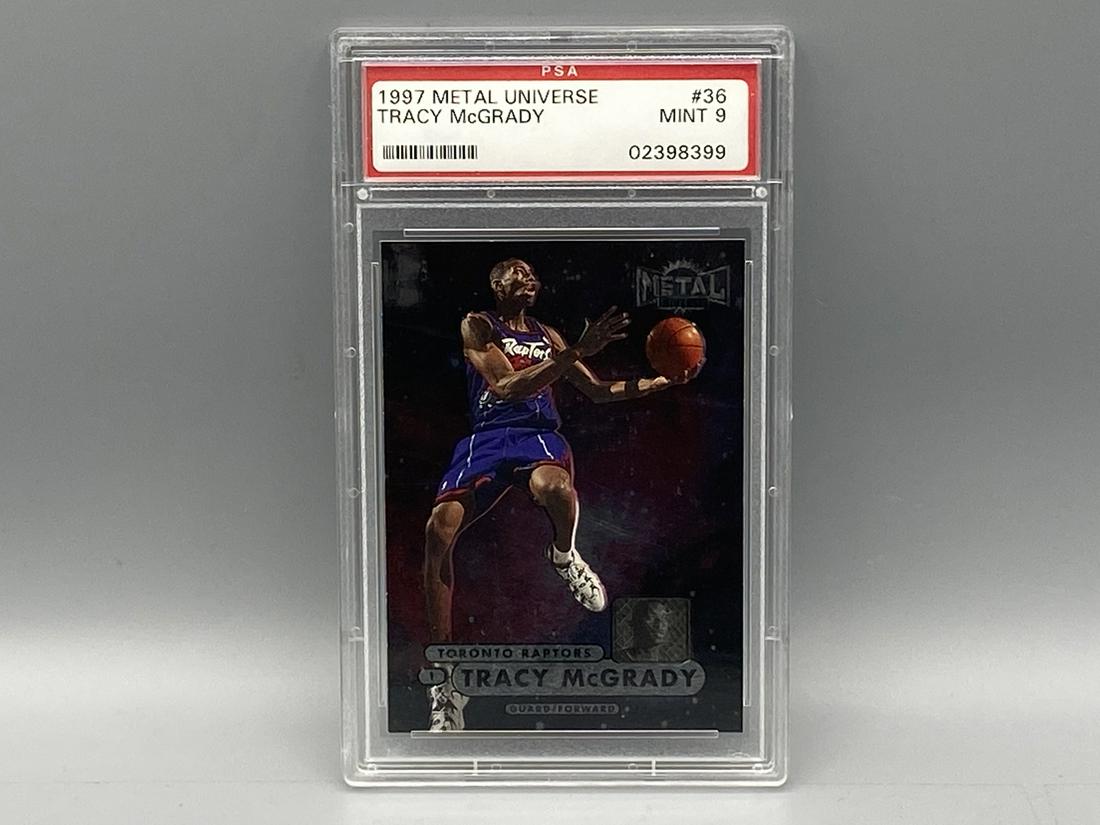 1997 Metal Universe Tracy McGrady RC #36 PSA Mint 9 (1 of 2)