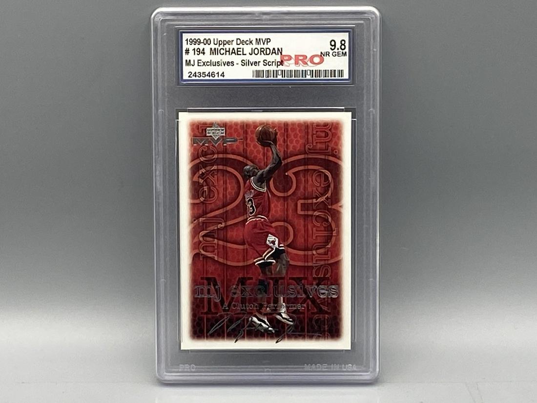 1999-00 Upper Deck MVP Michael Jordan MJ Exclusives Silver Script #194 Pro Grading 9.8 (1 of 2)