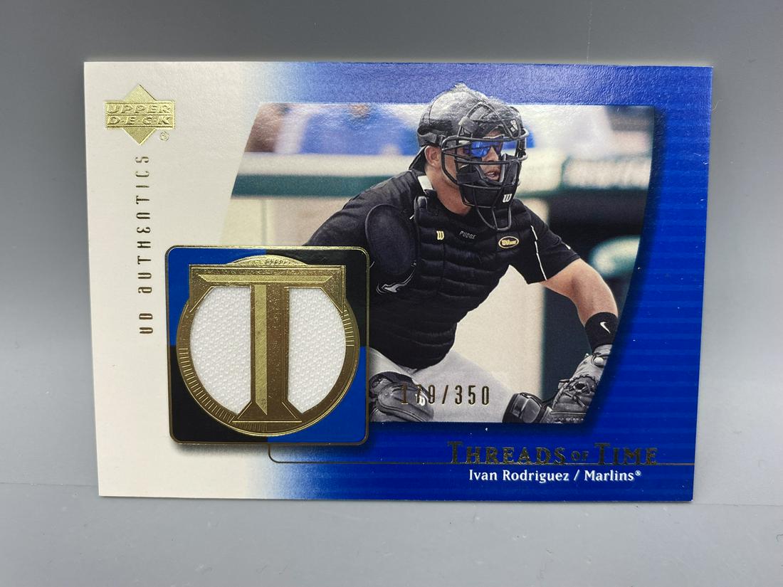 2003 Upper Deck Authentics Ivan Rodriguez Jersey Card #110/350 (1 of 2)