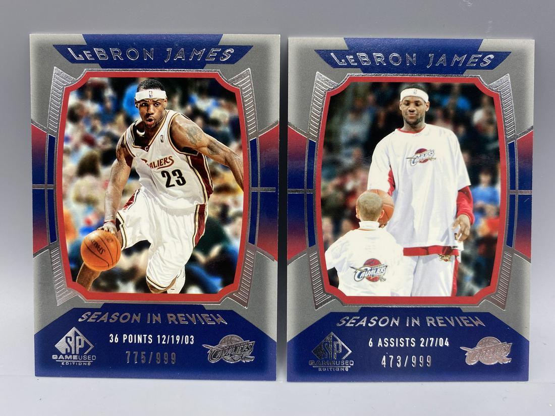 2004 Lebron James Season In Review Limited Edition #775/999 & 473/999 (1 of 2)