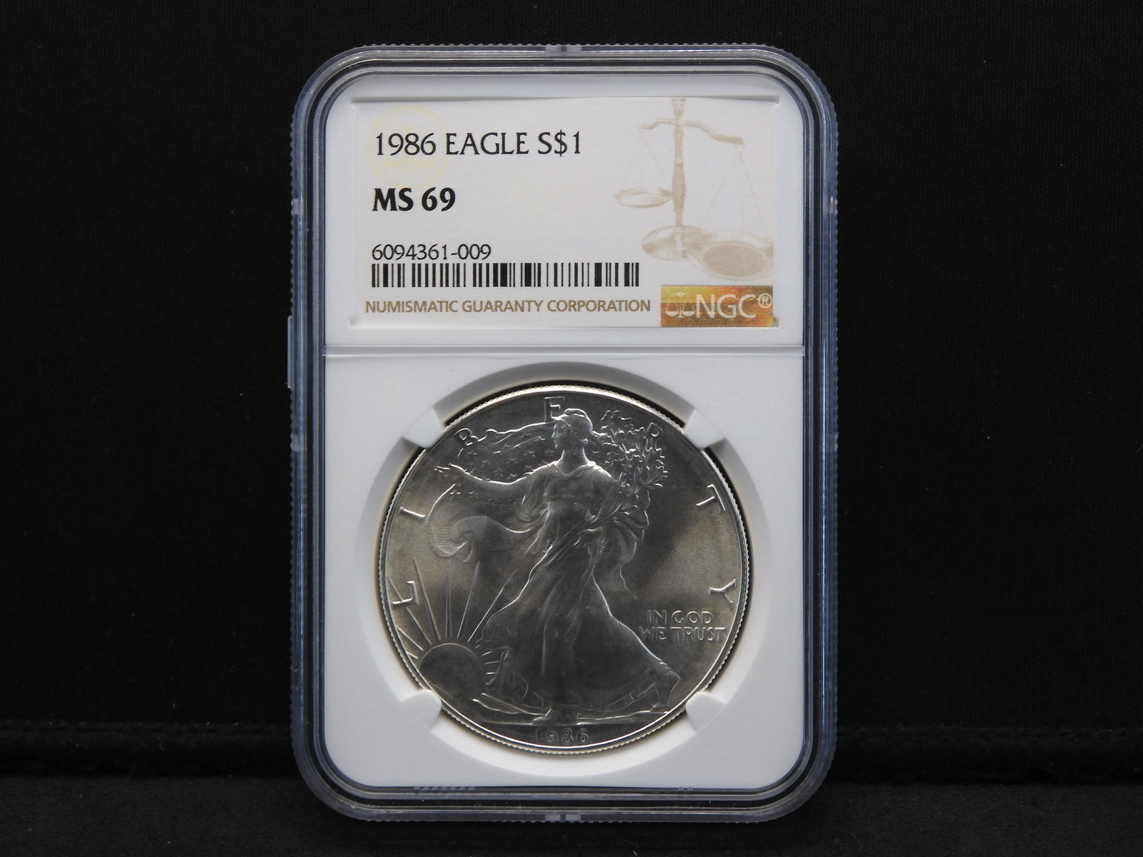 1986 NGC MS69 American Silver Eagle - 1st Year of Issue! (1 of 4)