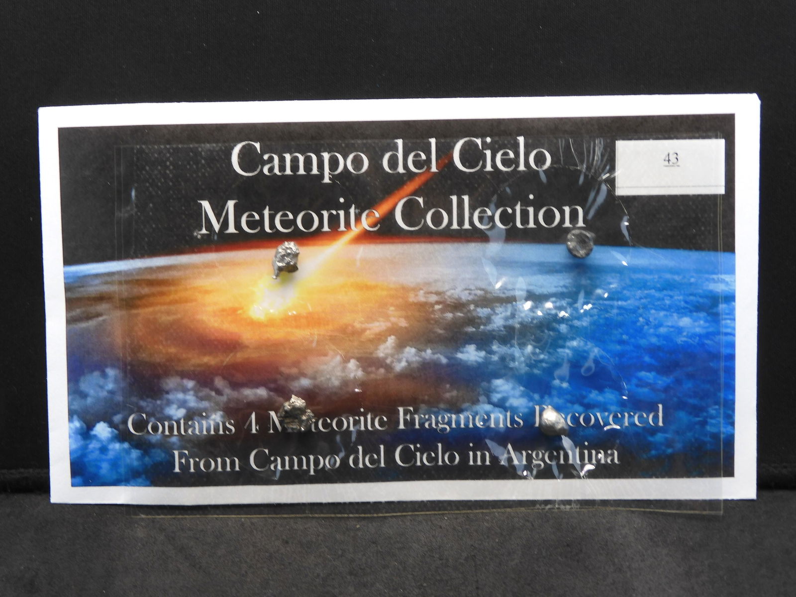 Campo del Cielo Meteorite Collection - Contains 4 Meteorite Fragments (1 of 9)