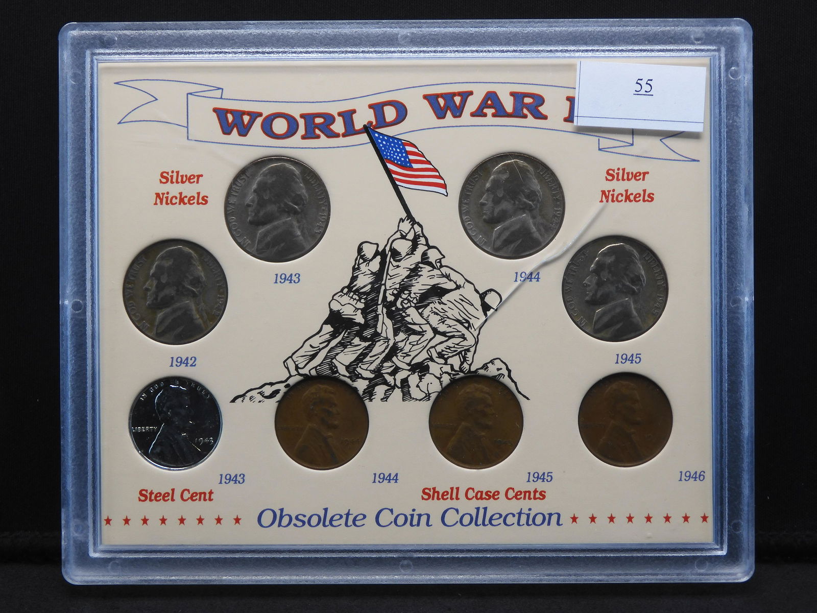 Wartime Obsolete Coin Collection - 8 Coins - Steel Cent, Shell Case Cents & Wartime Silver Nickels (1 of 4)