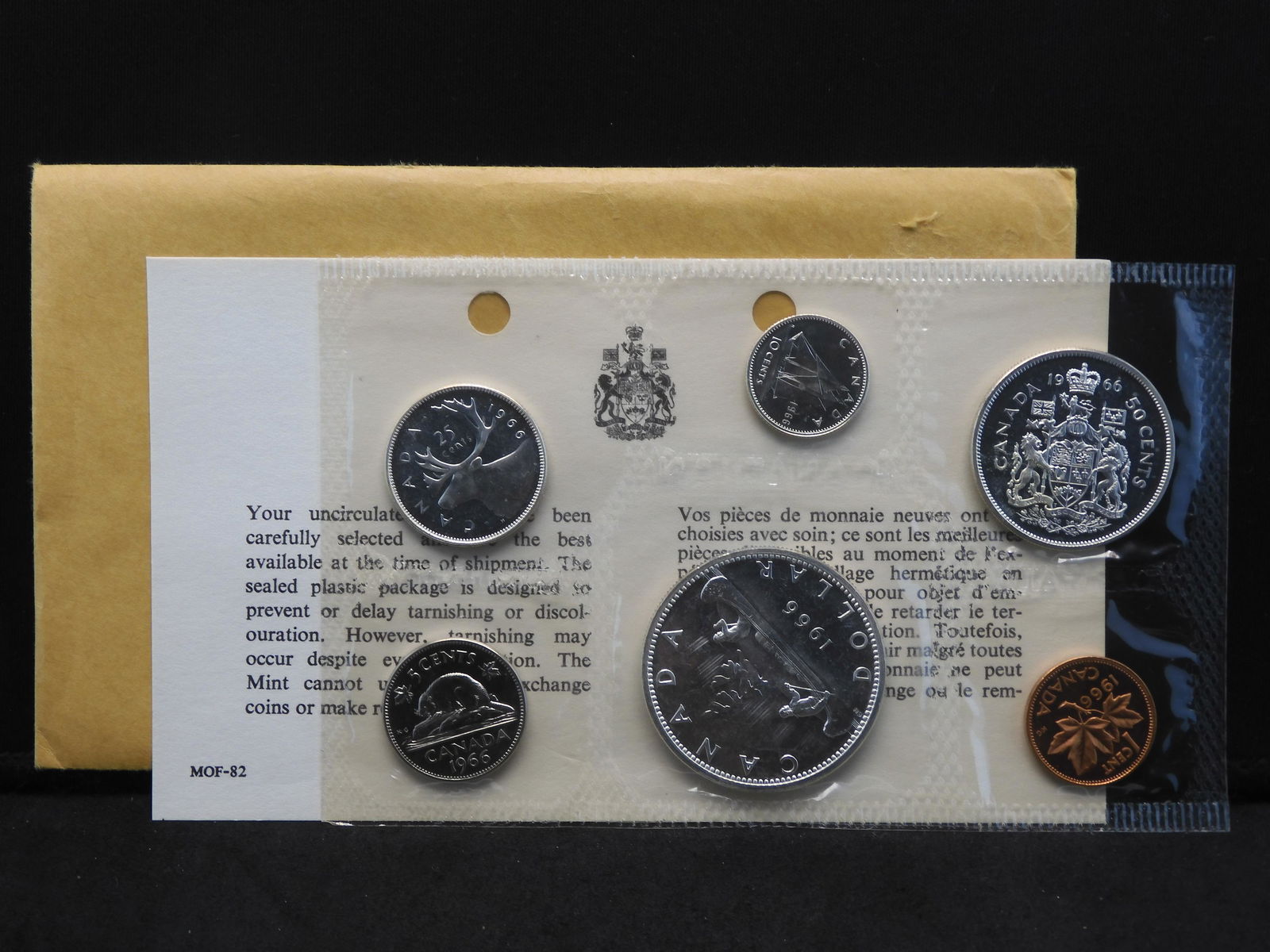 1966 Silver Canadian Uncirculated 6 Coin Set OGP (1 of 3)