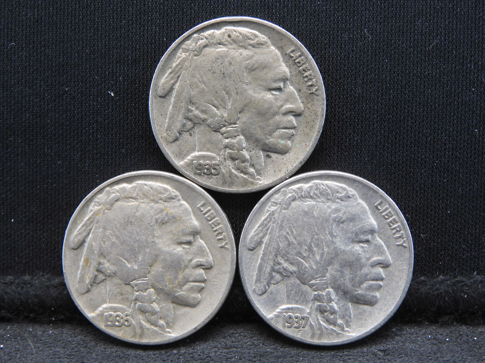 Full Horn Buffalo Head Indian Nickels - 1935, 1936, 1937 (1 of 2)
