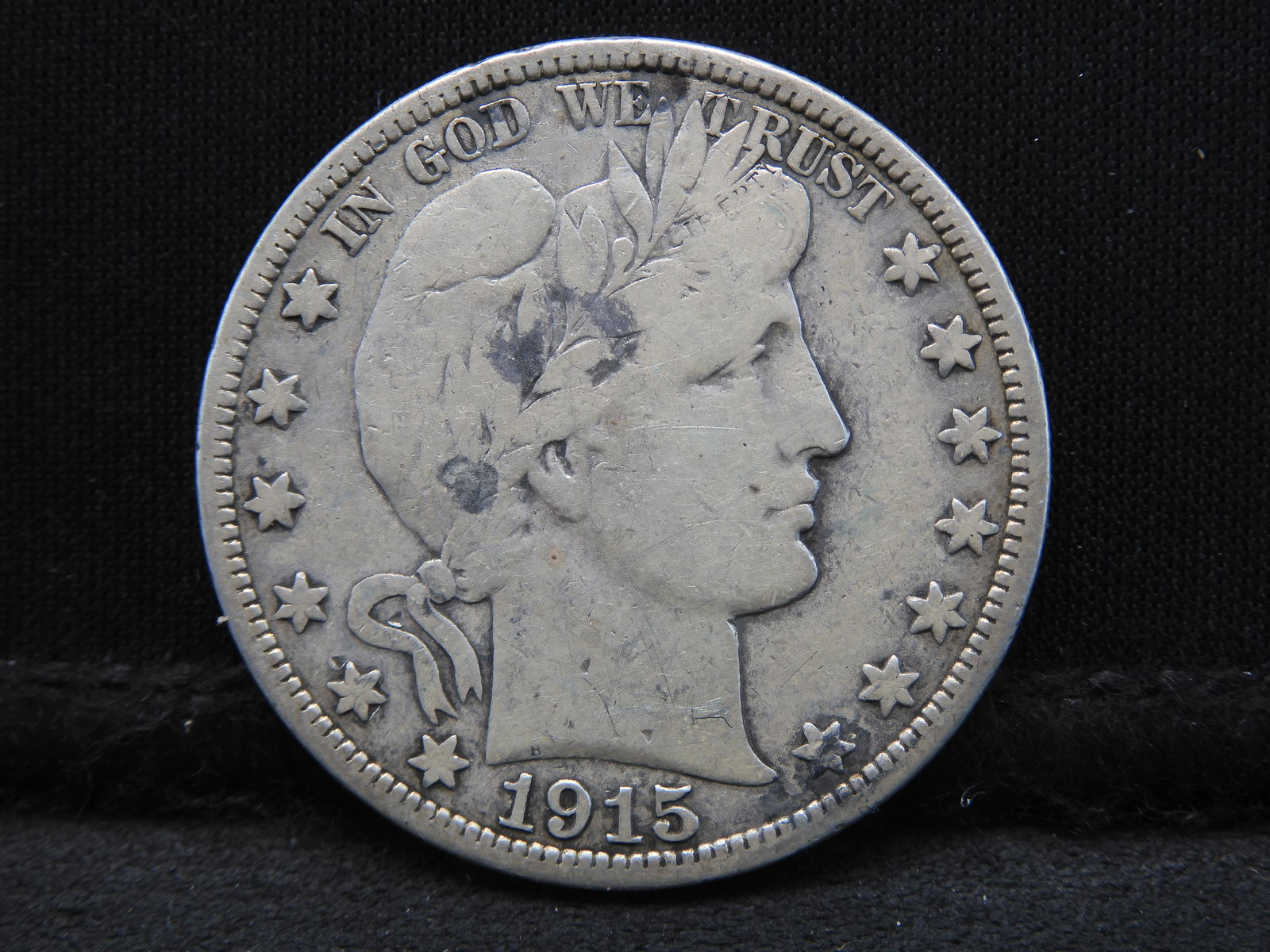 1915 Barber Silver Half Dollar - Fine/VF KY DATE!! (1 of 2)