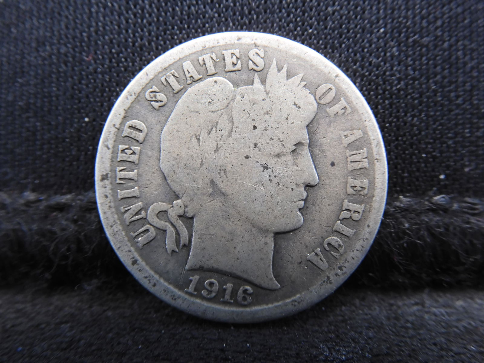 1916-S Barber Dime Last Year of Issue (1 of 2)