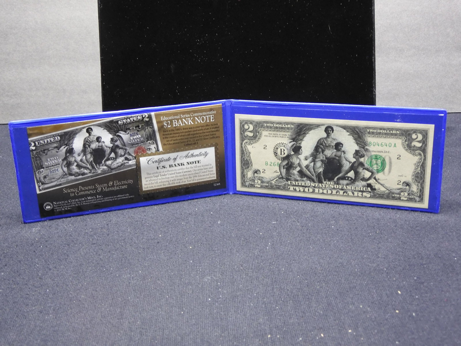 Commemorative Educational U.S. $2 Bank Note w/ Beautiful Artwork in a Historic Folder (1 of 6)