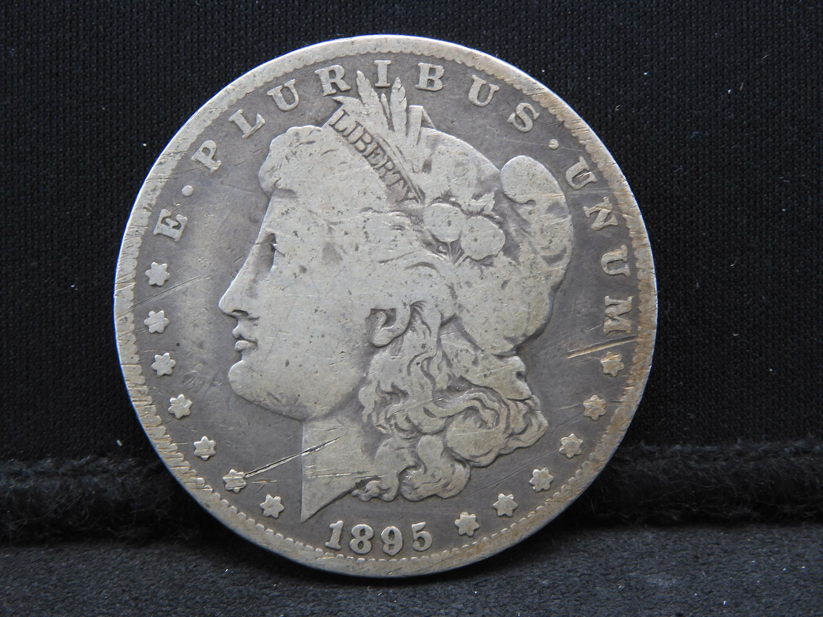 1895-O Morgan Silver Dollar - RARE KEY DATE!!  Scratched (1 of 2)