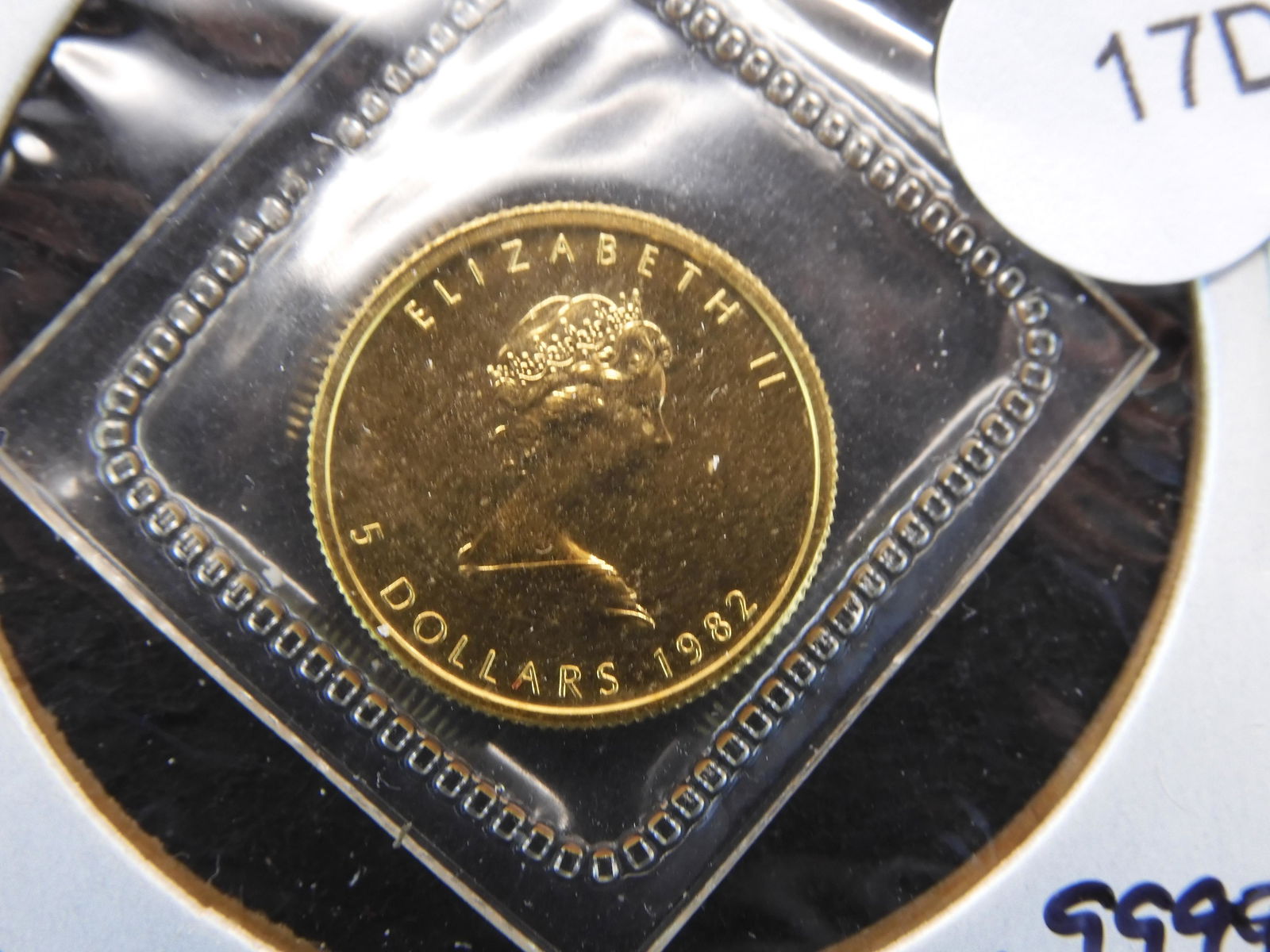 1982 Canada Gold $5.  1/10 oz.  .9999 Fine. (1 of 3)