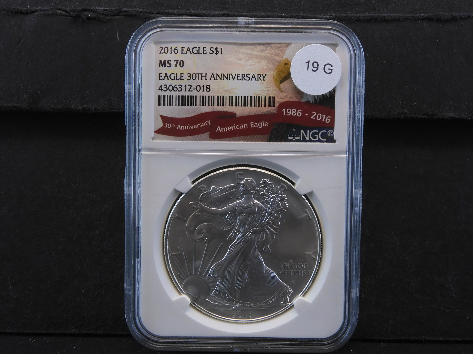 2016 American Silver Eagle $1.  NGC MS 70.  Eagle 30th Anniversary. (1 of 4)