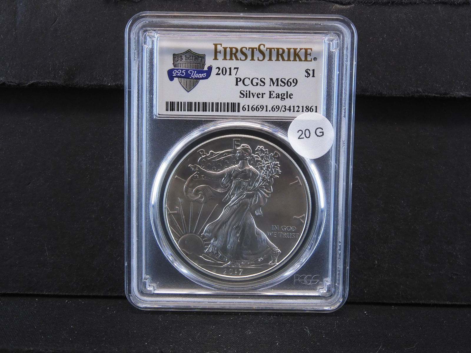 2017 American Silver Eagle $1.  PCGS MS69.  First Strike. (1 of 4)
