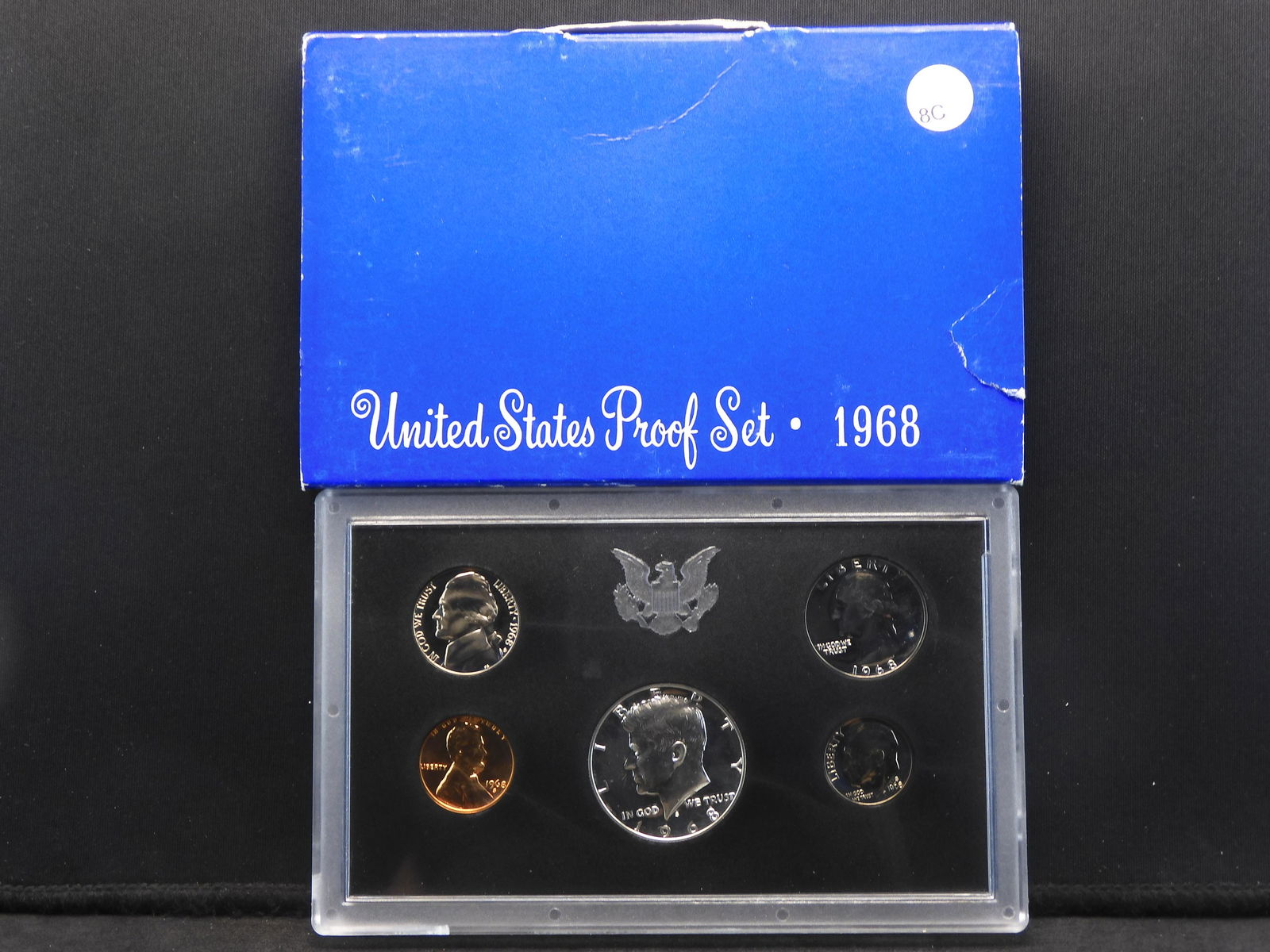 1968 -S US Proof Set Contains the 40% Silver Kennedy Half Dollar (1 of 3)