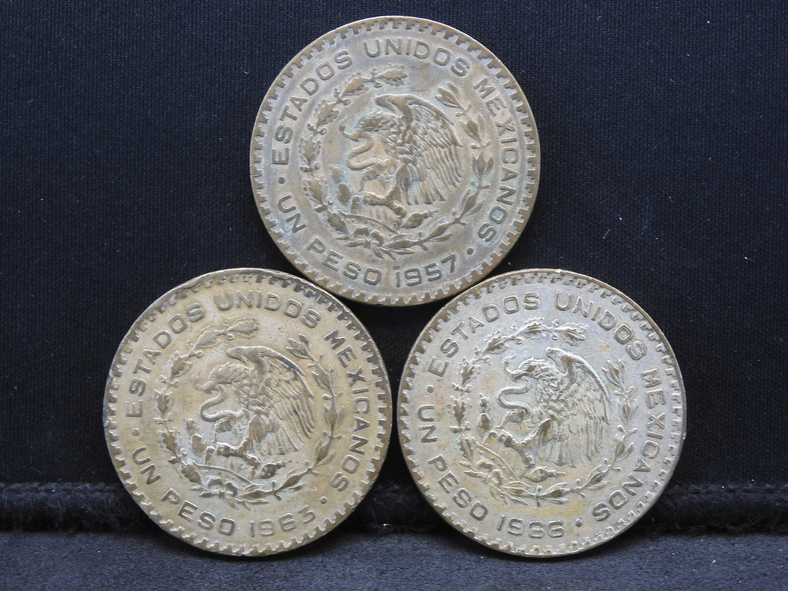 1957, 1963 & 1966 UN Peso from Mexico Silver (1 of 3)