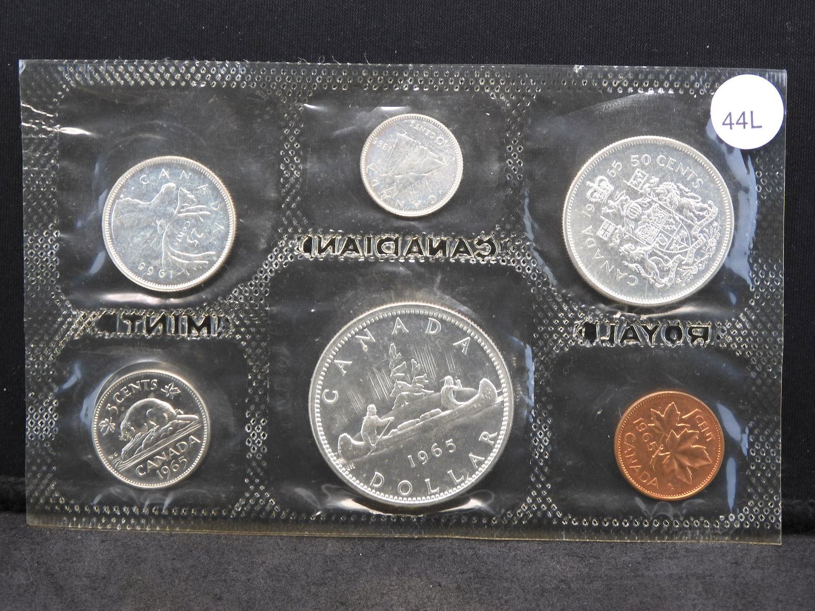 1965 Canada 80% Silver Proof Set In Original Government Cellophane Packaging. (1 of 2)