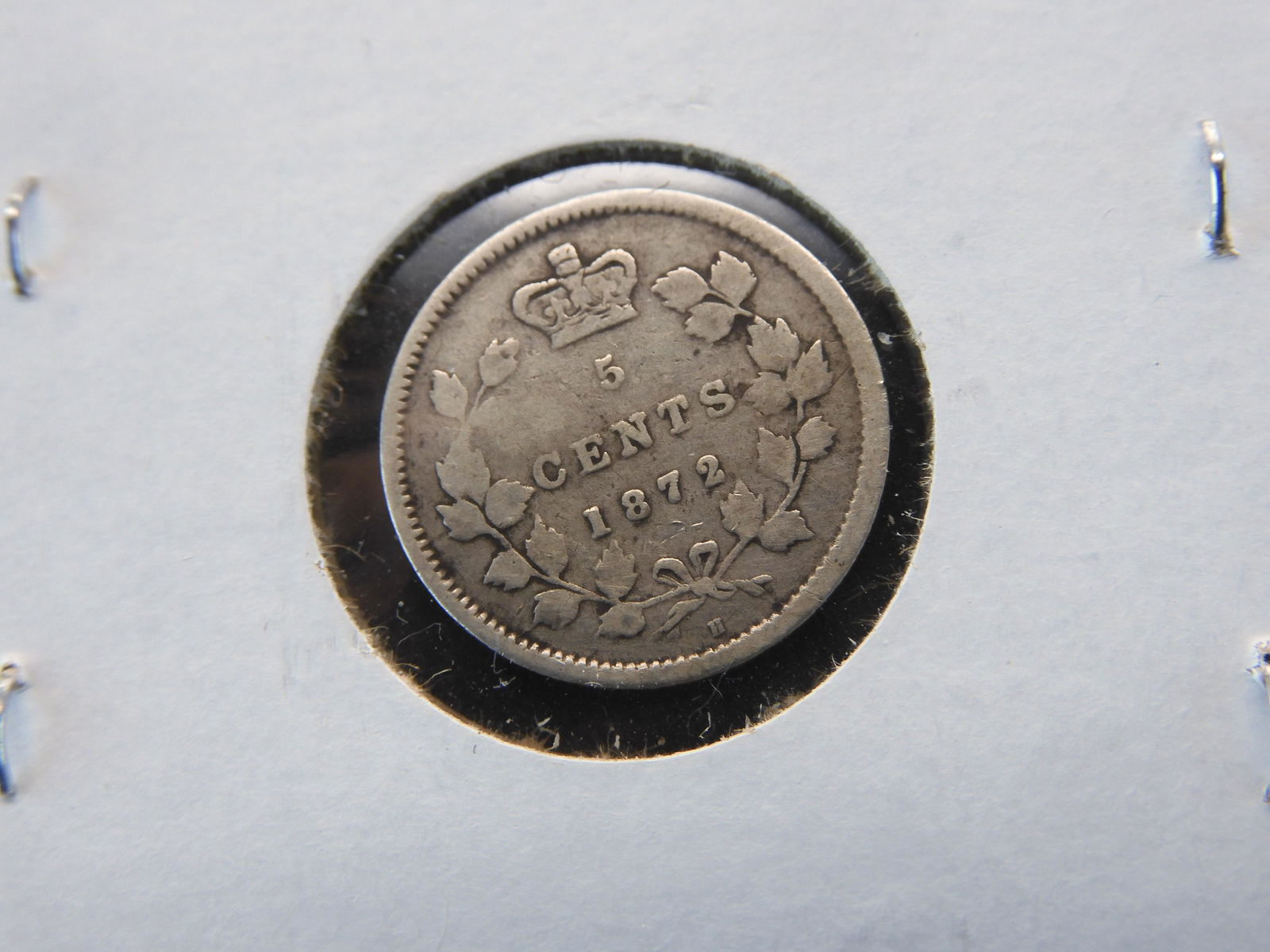 1872-H CANADA FIVE CENTSâ€¦92.5% "SILVER" (1 of 3)