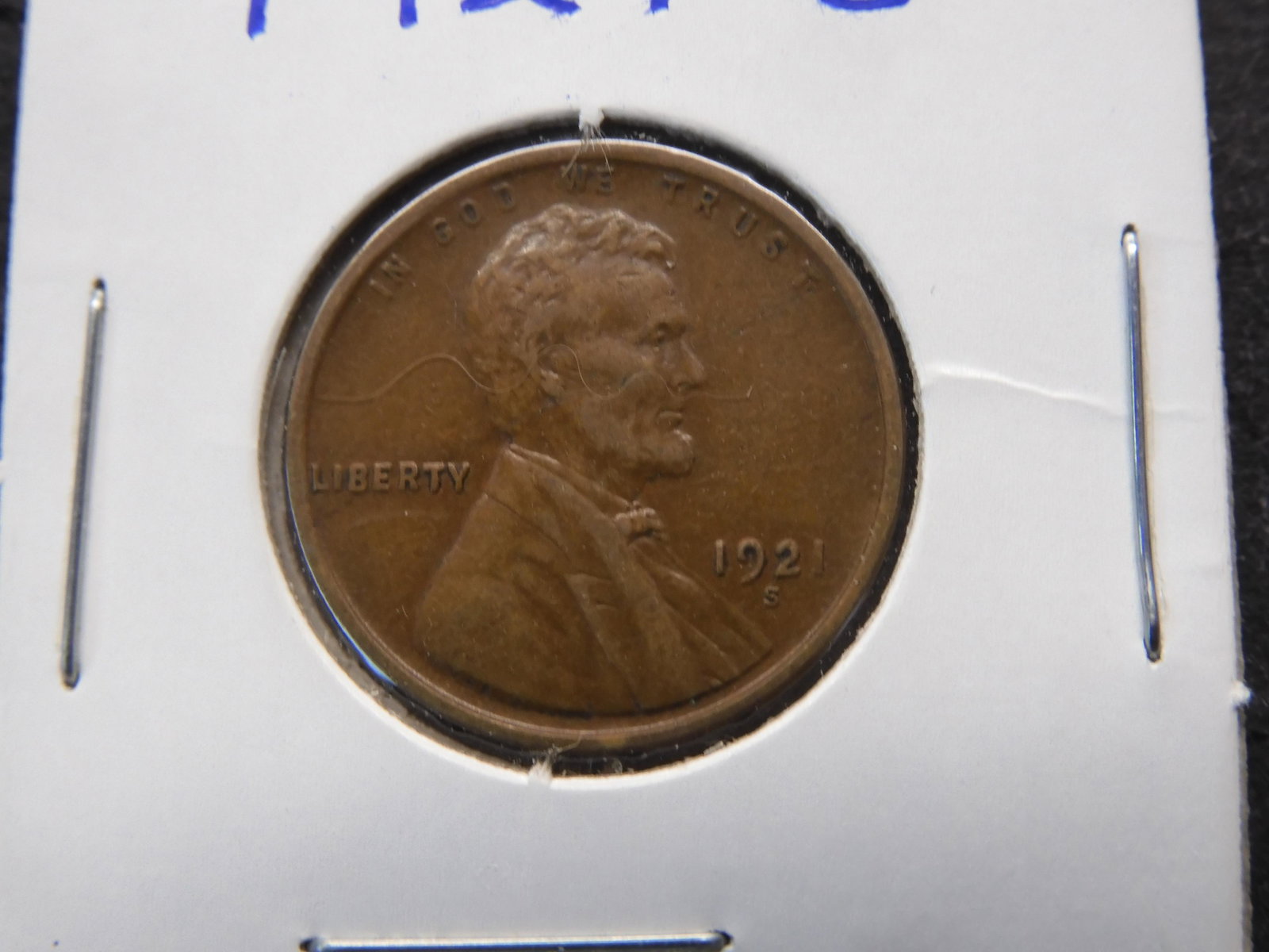 High Grade 1921-S Wheat Penny (1 of 3)