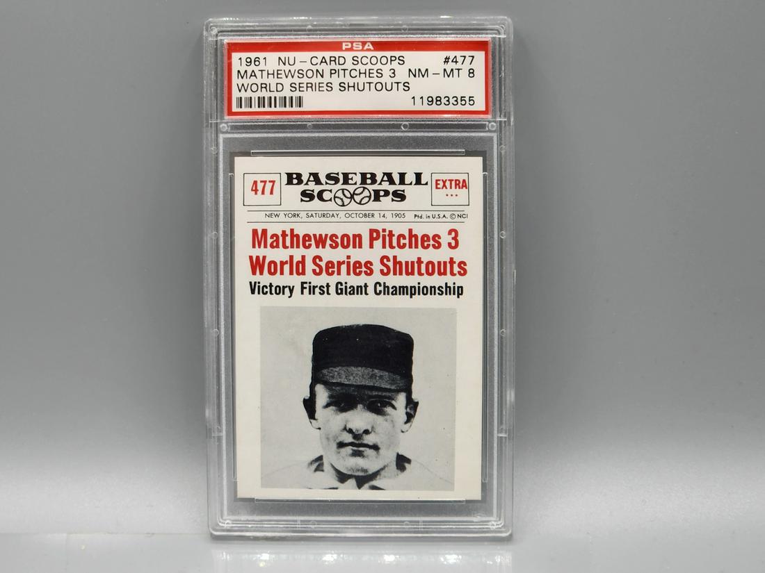 1961 Nu - Card Scoops Christy Mathewson PSA 8 (1 of 2)