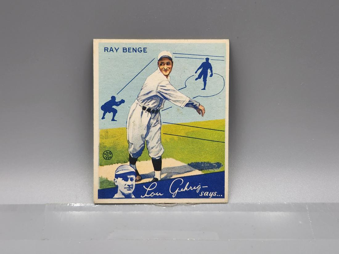 1934 Goudey Ray Benge #24 Trimmed (1 of 2)
