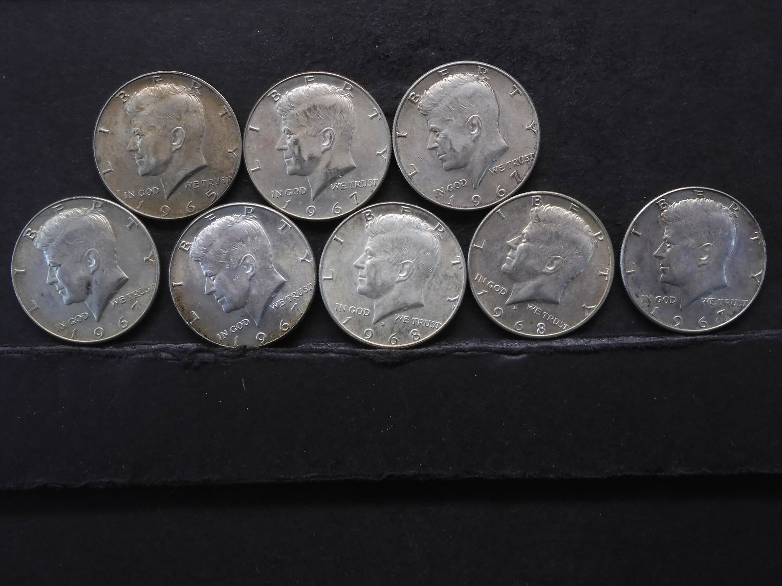 Eight 40% Silver Kennedy Half Dollars (1 of 4)