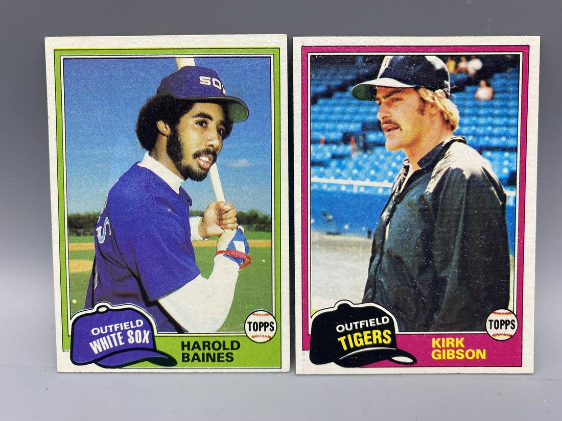 1981 Topps Harold Baines RC #347 & Kirk Gibson RC #315 (1 of 2)