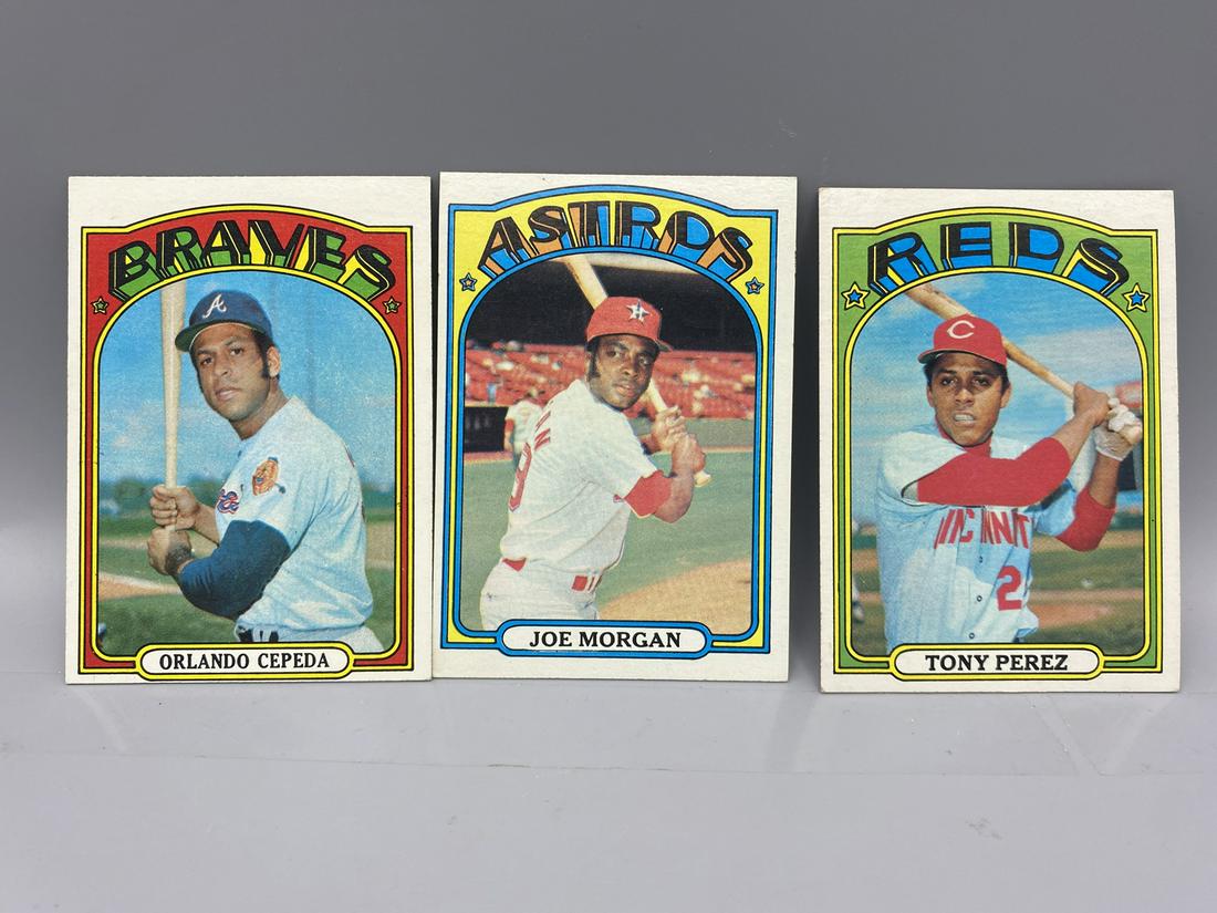 1972 Topps Orlando Cepeda #195, Joe Morgan #132, & Tony Perez #80 (1 of 2)