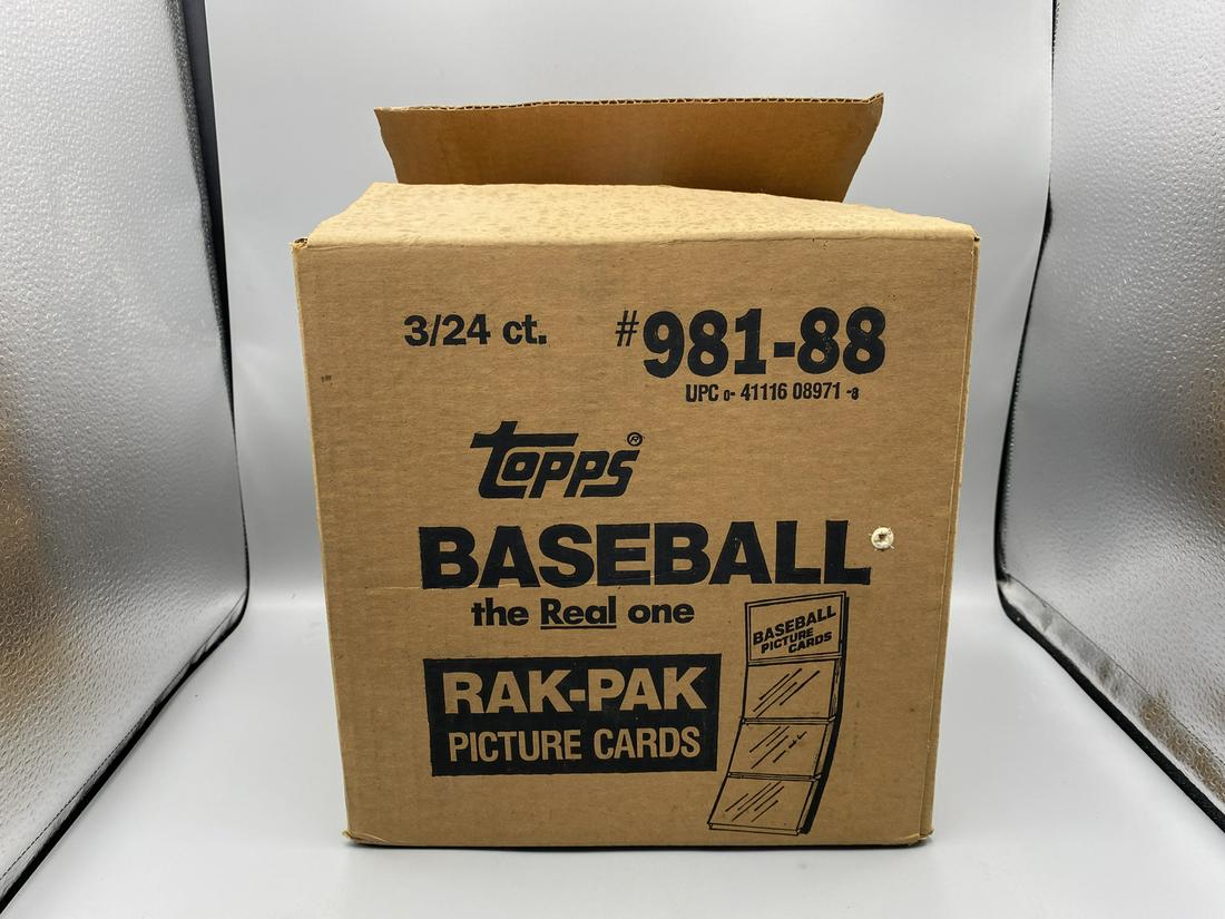 1988 Topps Baseball 3 Box Complete Rack Pack Case - One Flap Is Opened But Other Is Still Sealed (1 of 4)