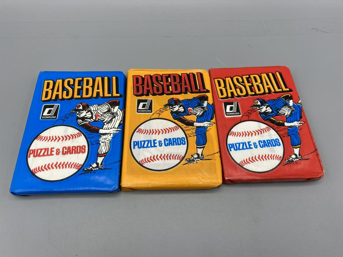 Lot of (3) 1983 Donruss Baseball Sealed Packs Originally From A Grocery Cello Rack Pack - Possible (1 of 2)