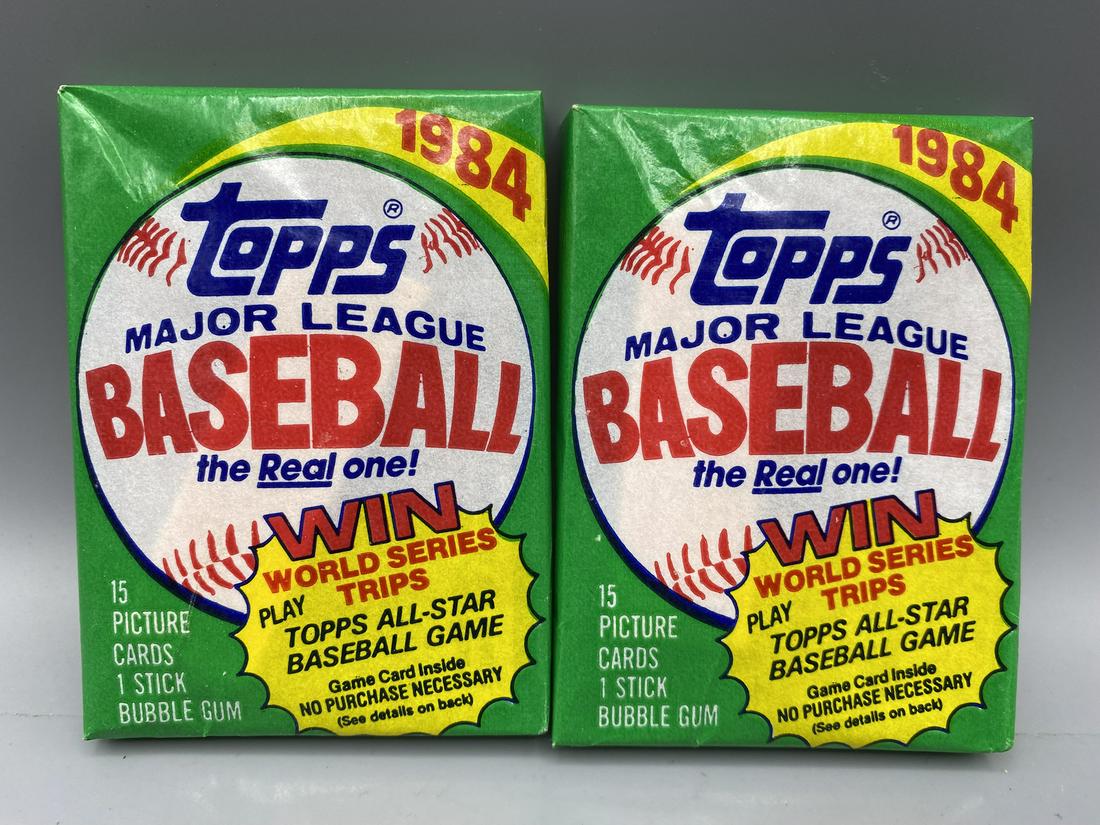 Lot of (2) 1984 Topps Baseball Sealed Wax Packs - Possible Don Mattingly RC?: Lot of (2) 1984 Topps Baseball Sealed Wax Packs - Possible Don Mattingly RC?